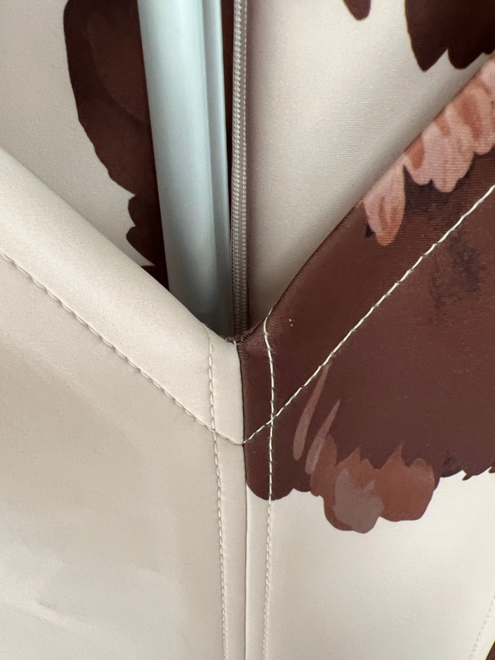 Calvin Klein Tan & Brown Floral Belted Scuba Sleeveless Midi Dress - Picture 4 of 10